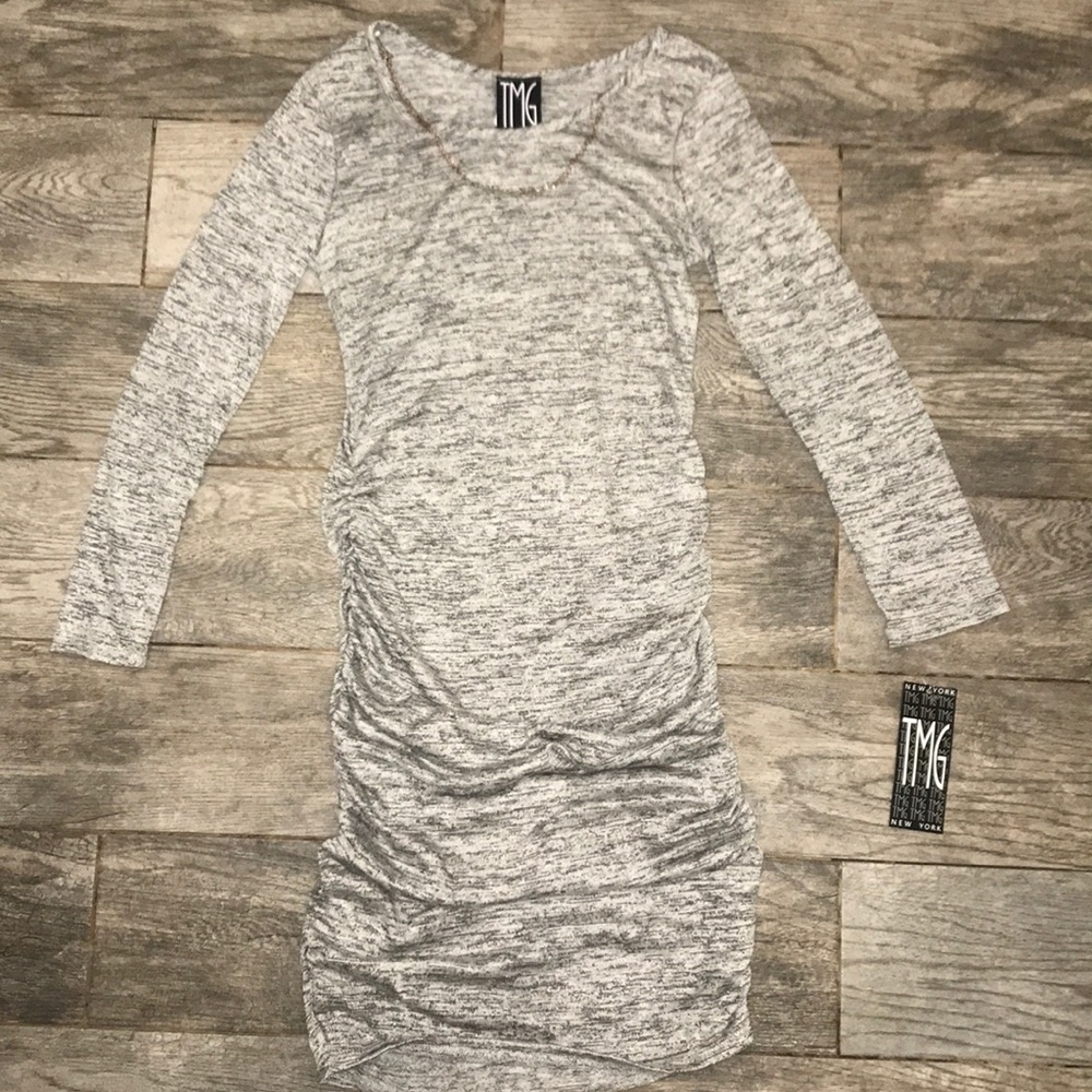 Cute long sleeve grey dress